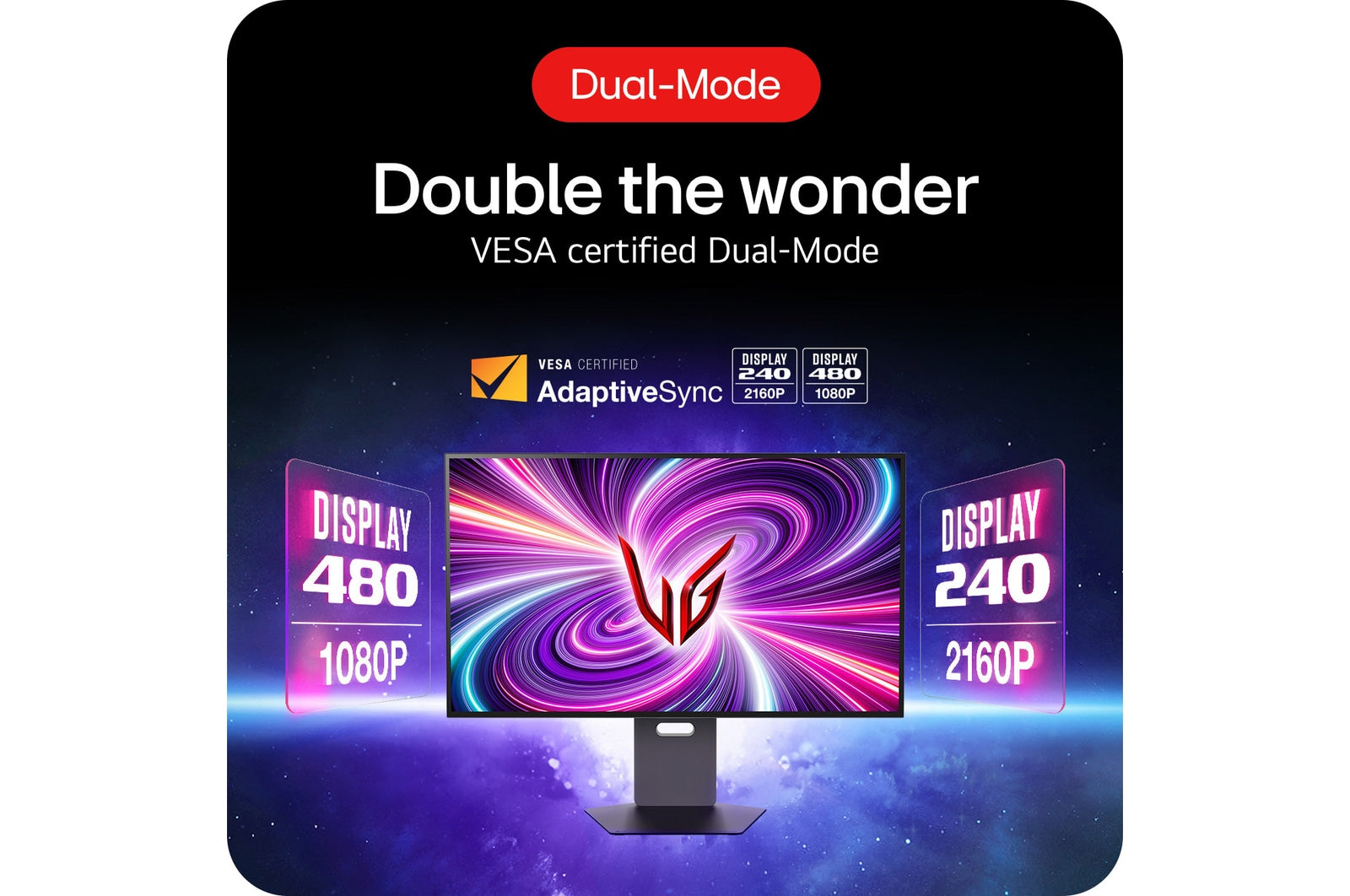 LG 32GS95UV-B 32" UltraGear Dual-Mode OLED Gaming Monitor