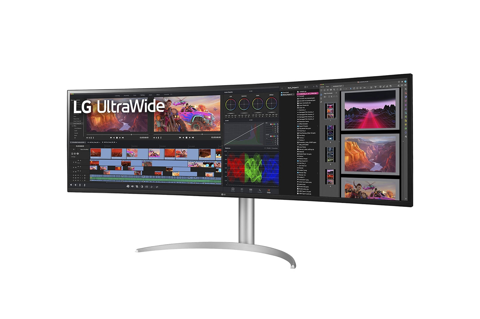 LG 49WQ95C-W 49" Curved UltraWide Dual QHD Nano IPS Display Monitor