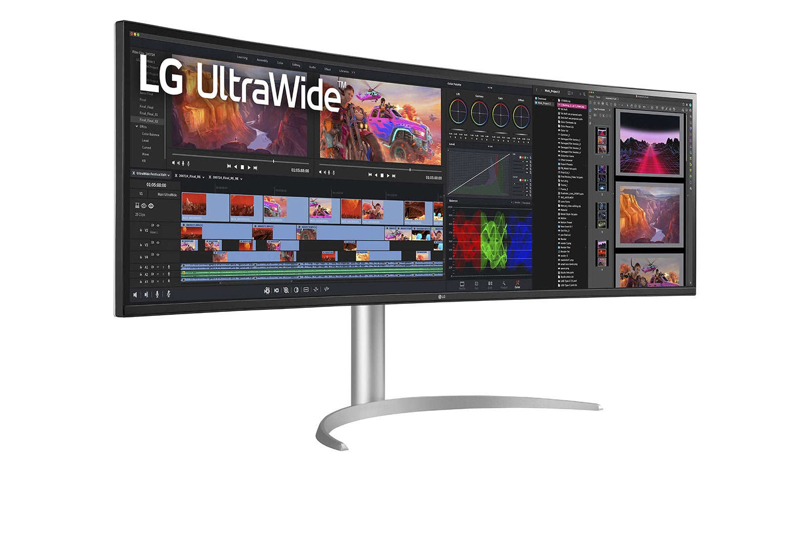 LG 49WQ95C-W 49" Curved UltraWide Dual QHD Nano IPS Display Monitor
