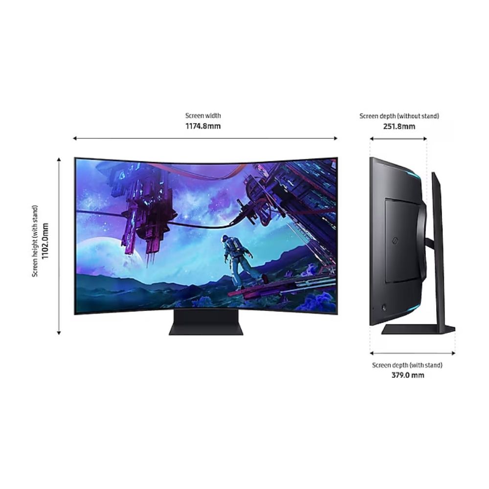 SAMSUNG 55" G97NC Odyssey Ark 2 UHD 165Hz Gaming Monitor