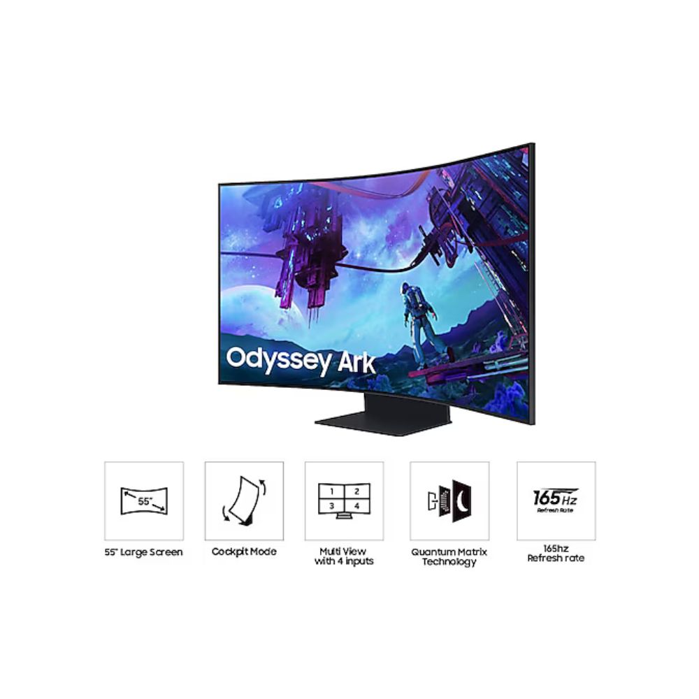 SAMSUNG 55" G97NC Odyssey Ark 2 UHD 165Hz Gaming Monitor