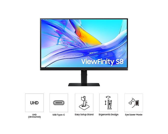SAMSUNG 32” S80UD 60Hz Adjustable UHD ViewFinity Monitor S8