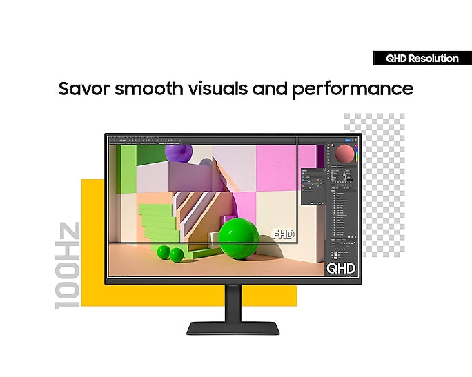SAMSUNG 24” 100Hz S60UD ViewFinity S6 Adjustable QHD Monitor