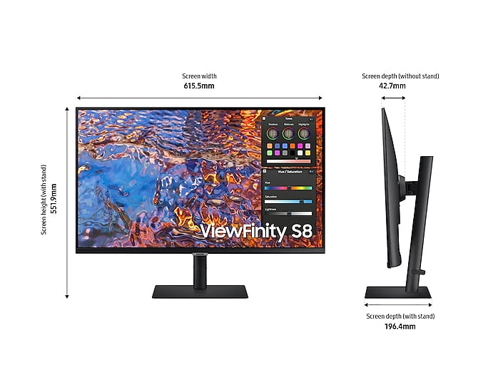 SAMSUNG 27" S80PB 60Hz IPS ViewFinity S8 UHD Monitor