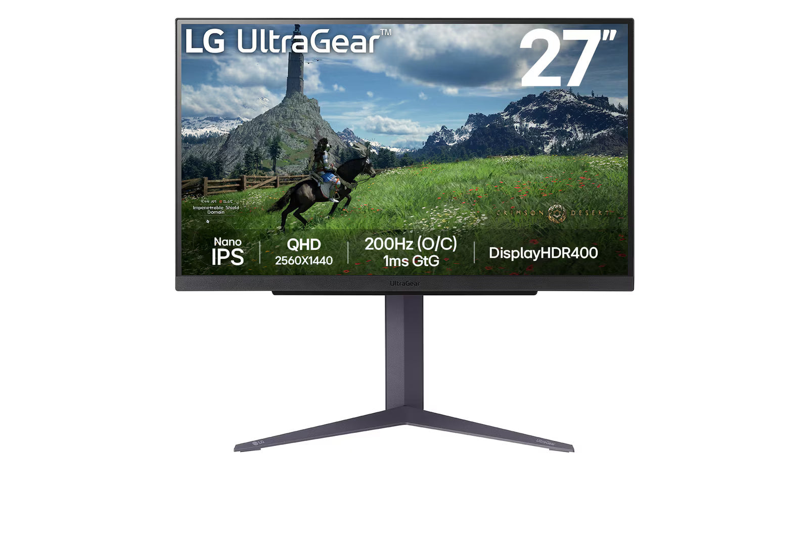 LG 27GS85Q-B 27” UltraGear QHD Nano IPS 180Hz (O/C 200Hz) Gaming Monitor
