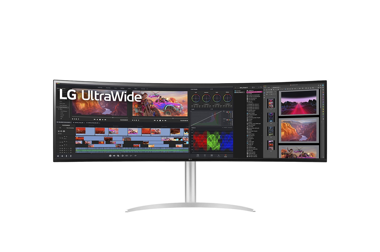 LG 49WQ95C-W 49" Curved UltraWide Dual QHD Nano IPS Display Monitor