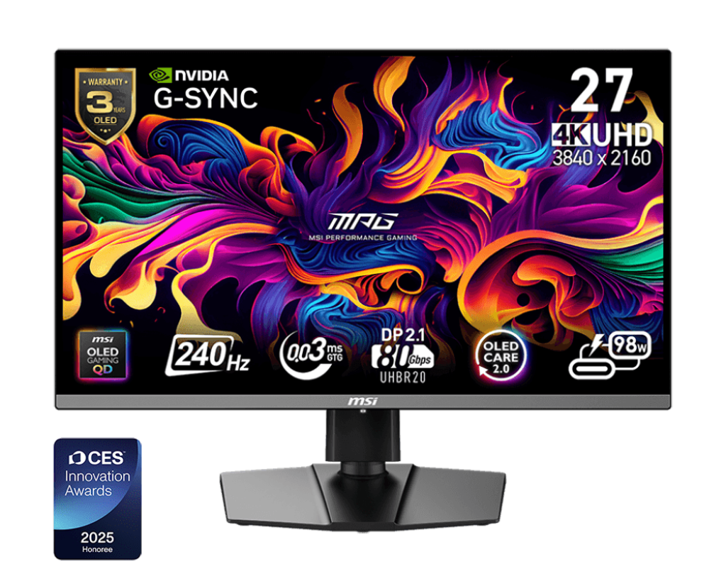 MSI 27" MPG 272URX QD-OLED Gaming Monitor