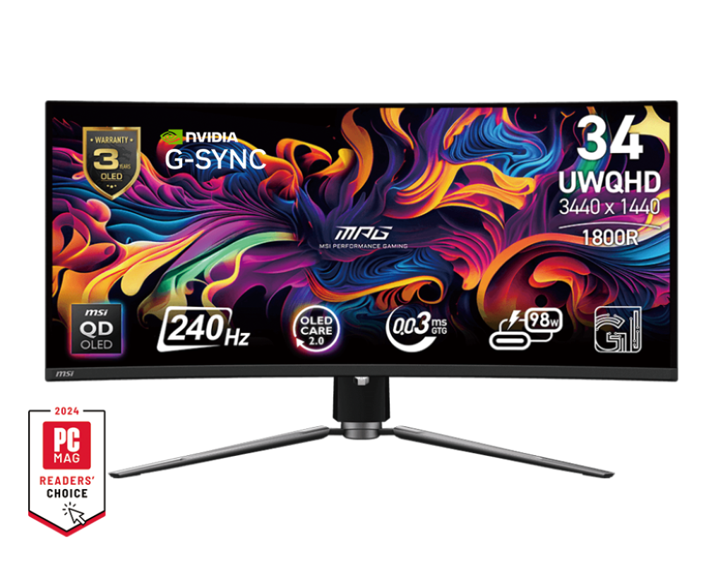 MSI 34" MPG 341CQPX QD-OLED Gaming Monitor