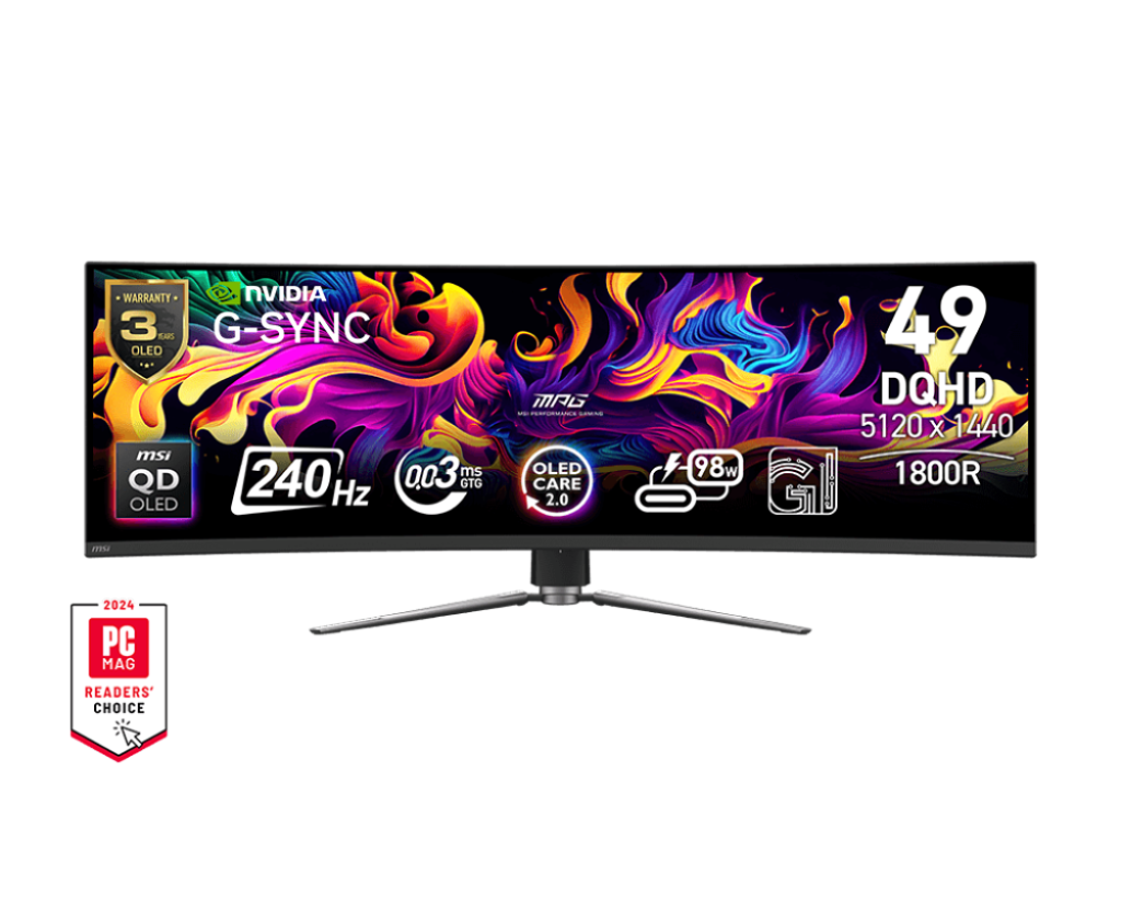 MSI 49" MPG 491CQPX QD-OLED Gaming Monitor